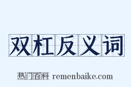 双杠反义词是什么意思的图片